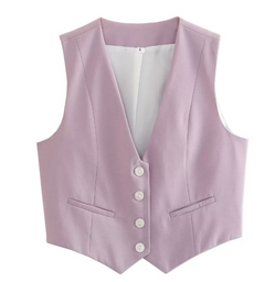 Color Flex Women's Single-Breasted Suit Vest