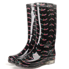 Women's High-Top Rubber Boots with Non-Slip Sole