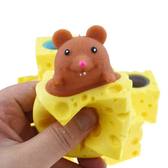 Funny Mouse And Cheese Anti-Stress Fidget Toy Set