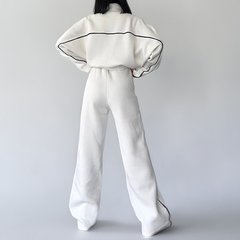 Women's Long Sleeve Half-Turtleneck Cardigan & Trousers Set