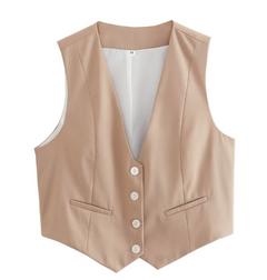 Color Flex Women's Single-Breasted Suit Vest