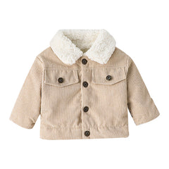 Infant Toddler Winter Fleece Corduroy Jacket