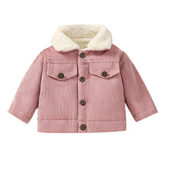 Infant Toddler Winter Fleece Corduroy Jacket