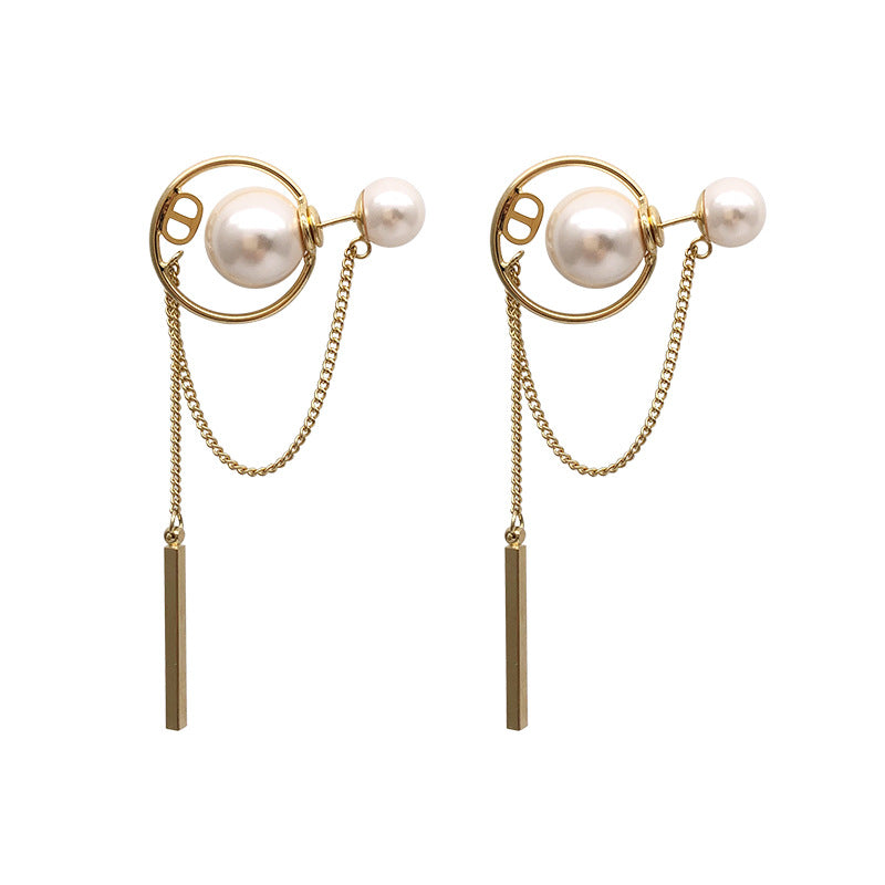Korean Pearl 925 Silver Hook Earrings - Simple & Chic