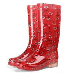 Women's High-Top Rubber Boots with Non-Slip Sole