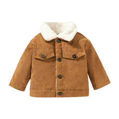 Infant Toddler Winter Fleece Corduroy Jacket