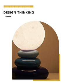 Creative Stacked Stone Bedside Lamp: Colorful Night Light for Bedrooms
