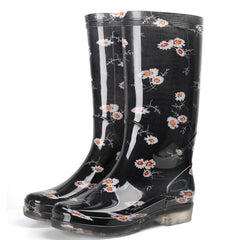 Women's High-Top Rubber Boots with Non-Slip Sole