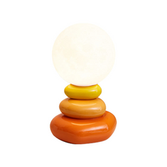 Creative Stacked Stone Bedside Lamp: Colorful Night Light for Bedrooms