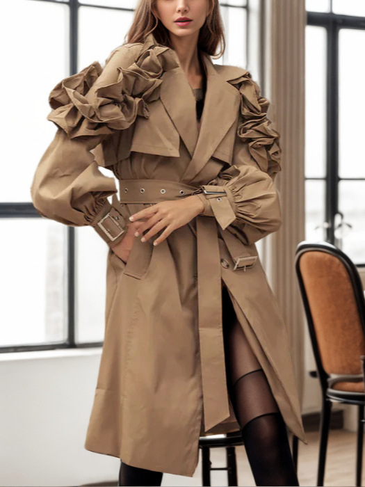 Double-Breasted British Trench Coat