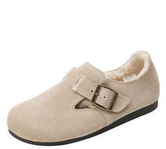 Chic Plush Leather Winter Shoes