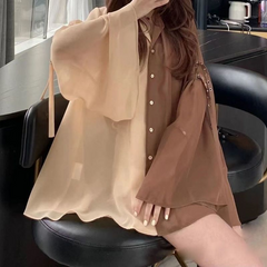 Elegant Harajuku Korean Casual Aesthetic Shirt Dress