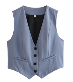 Color Flex Women's Single-Breasted Suit Vest
