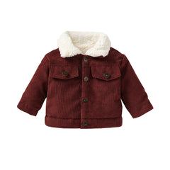 Infant Toddler Winter Fleece Corduroy Jacket