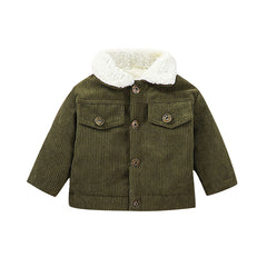 Infant Toddler Winter Fleece Corduroy Jacket